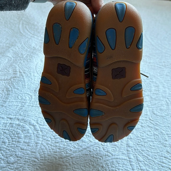 Twisted X Women's Boat Shoe Driving Canvas Moccasins - Picture 4 of 4